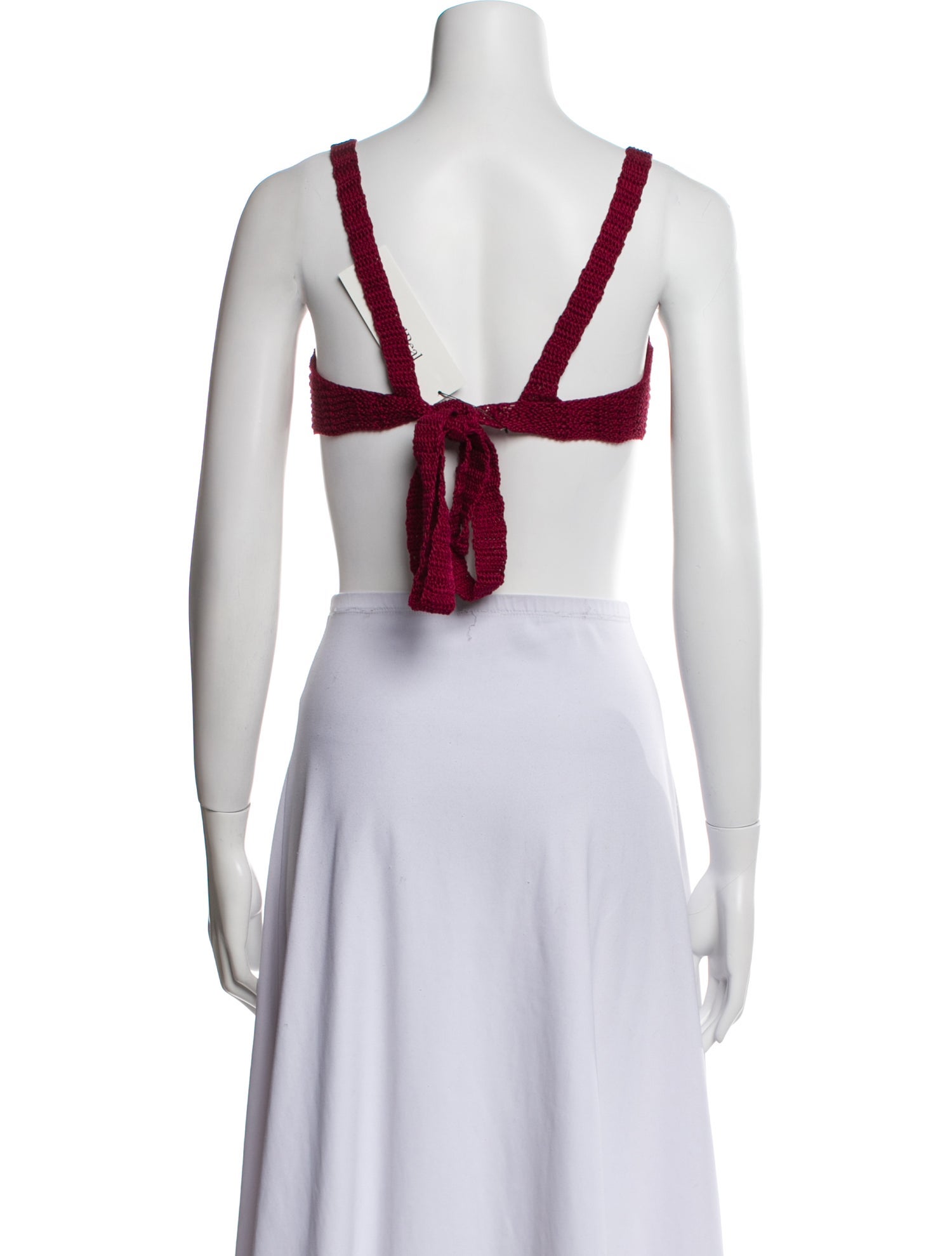 Savannah Morrow The Label Square Neckline Sleeveless Crop Top